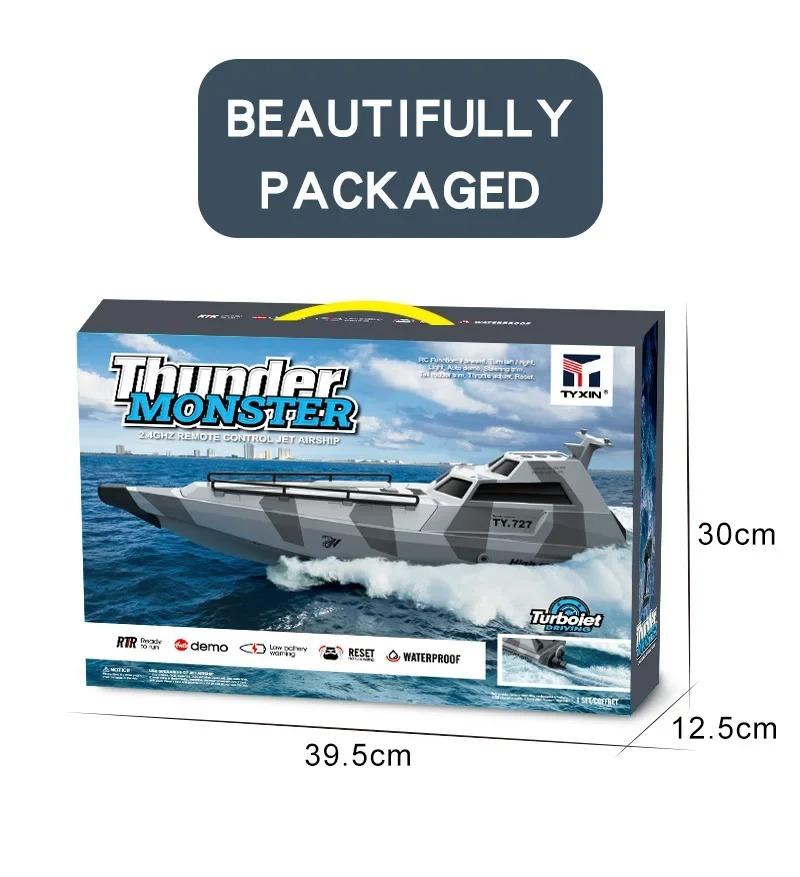 Product Introduction of 2.4GHz TY727 RC TURBOJET PUMP High-Speed Remote Control Jet Boat Low Battery Alarm Function adult Children Toy Gift 14