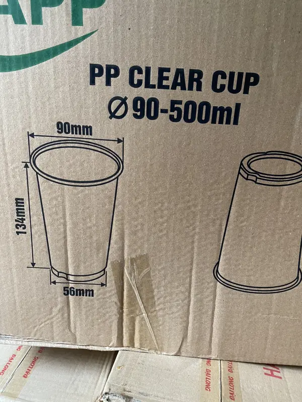 50 ly nhựa 500ML Nắp trái tim phi 90 Đựng Thực Phẩm 4