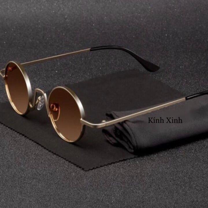 Kính râm Mắt tròn thầy bói siêu mini phong cách hiện đại - Đường kính 4,0cm
