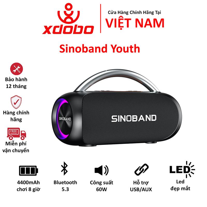 Loa Bluetooth 5.3 Ngoài Trời Xdobo YOUTH Công Suất 60W Âm Trầm Mạnh Mẽ, Hỗ Trợ  USB - AUX - TWS - Chống Nước IPX5, Thời Gian Chơi 10H - Chính Hãng Bảo Hành 12 Tháng Nghe Nhạc Củ Loa Không Dây