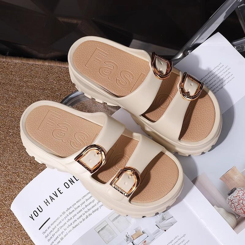 Fas Dép Nữ Quai Ngang 2 Khoá Độn Đế Răng Cưa Mẫu Mới Hót Trends Năm Nay Sandal DéP Giày Shoes Jean Chất Liệu Cao Cấp Phù Hợp Đi Học Đi Làm Đi Chơi Du Lịch Dã Ngoại Patty Chạy Bộ Thể Thao Kiểu Dáng Thời Trang Dễ Phối Đồ EU 35-40