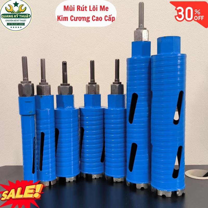 Mũi Khoan Rút Lõi Khô Chống Kẹt Dài 18cm và 25cm (phi 27-32-40-51-56 và 63)mm