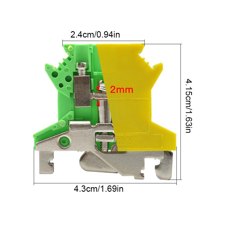 Product Introduction of USLKG2.5 Screw Ground DIN Rail Terminal Block Earth Connector Protective Modular UK 2.5mm Wire Electrical Connector USLKG-2.5N 37