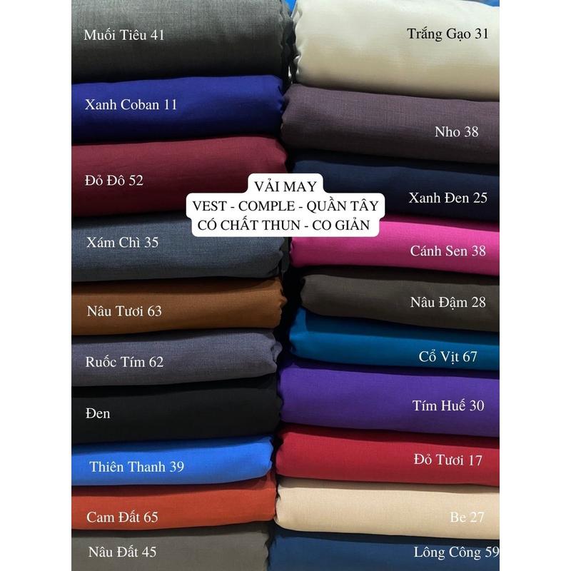 VẢI MAY VEST - COMPLE - QUẦN TÂY NAM VÀ NỮ - CÓ CHẤT THUN CO GIẢN NHẸ
