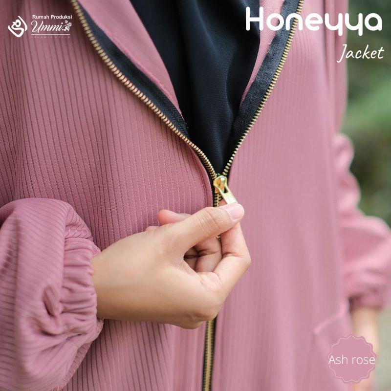 Jaket syari Honeyya | Jacket Honeyya Rumah produksi ummi Polos Panjang Outer 2