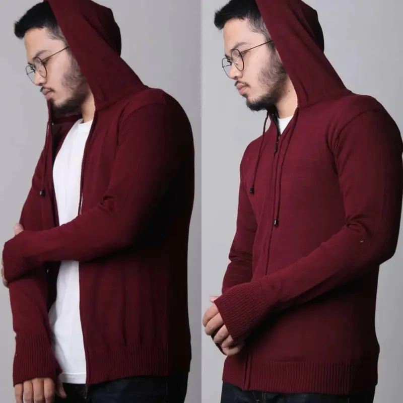 Jaket Rajut Polos Finger Ariel Unisex gen beta outfit 3