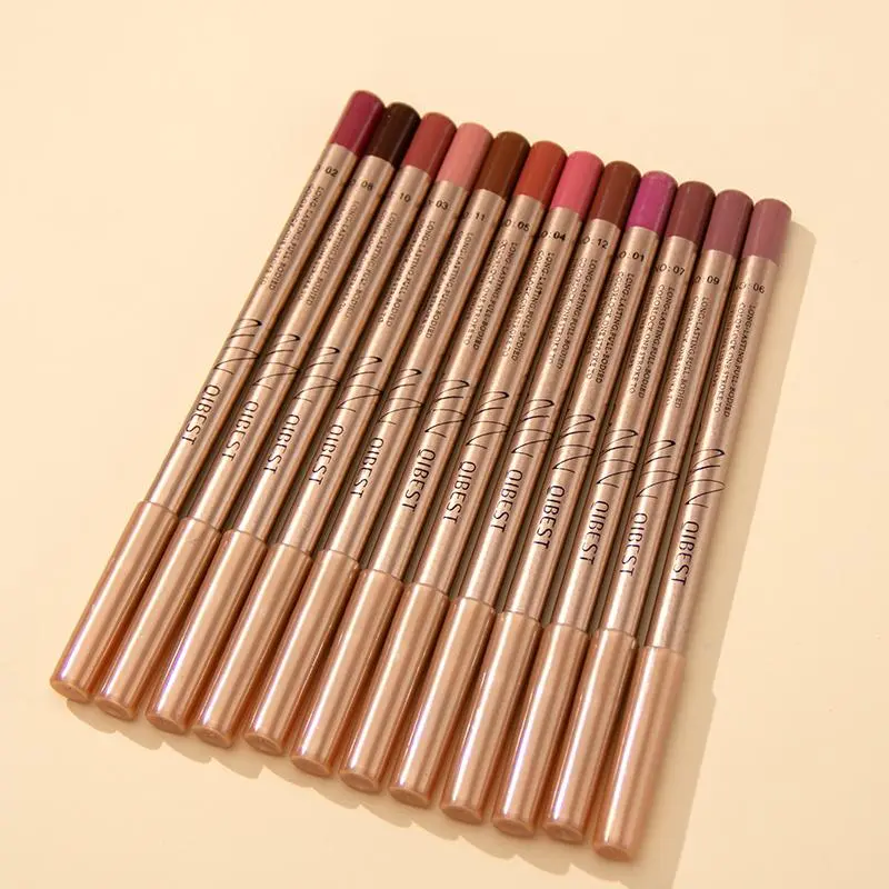 Long Lasting Lip Liners, Summer Makeup, 12pcs/set Tinted Lip Liners, Easy Coloring Lip Liner Pens, Moisturizing Matt Finish Lip Liners 5