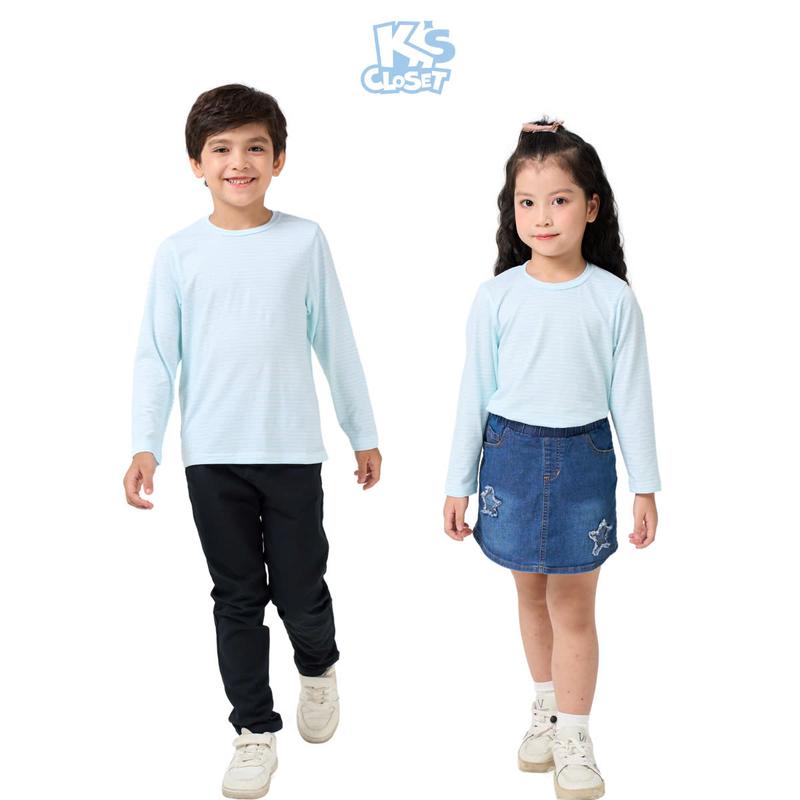 K's Closet - Áo Phông Dài Tay Chất Liệu Vải Cotton Cho Bé Trai Và Bé Gái (2-14 tuổi) từ 10kg-55kg E026FOF 1