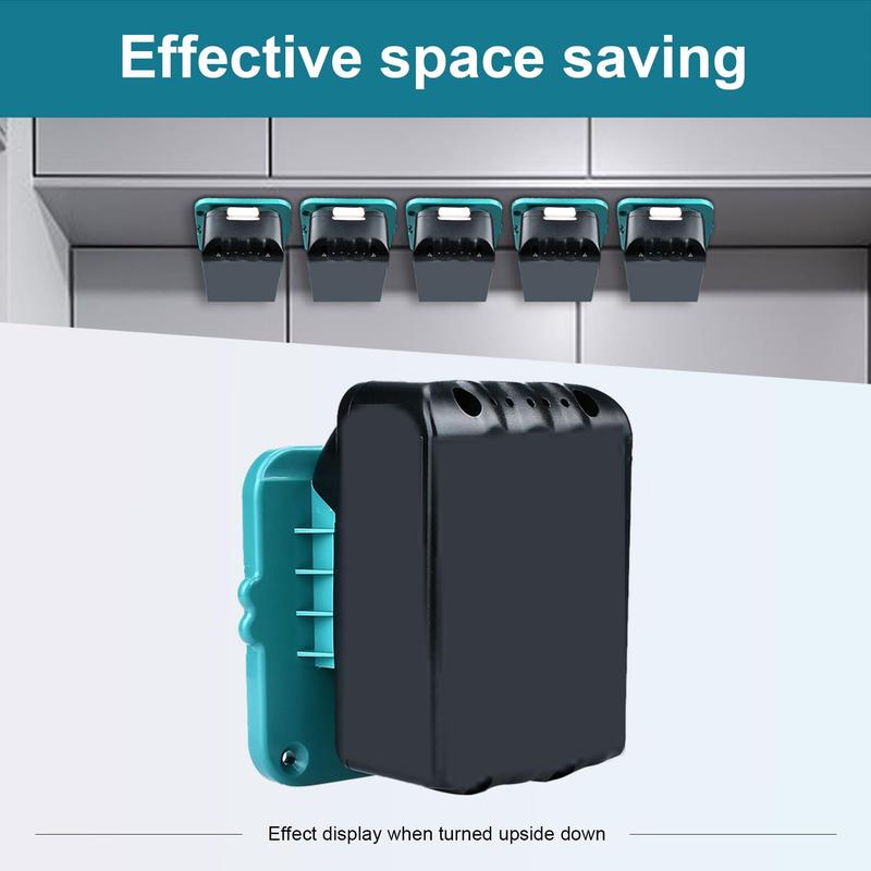 Battery Holder for Makita 18V Battery Mounts, Compact Battery Holder with 10pcs Screws for Makita Tools, Durable Tool Organizers for BL1860 BL1850 BL1840 BL1830, Hardware 4