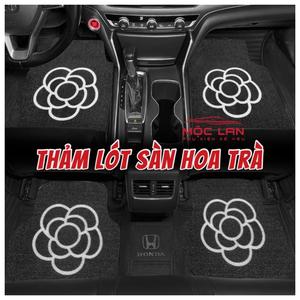 (TLS03) Thảm Sàn Rối Cao Cấp Hình Hoa Trà - Thảm Lót Sàn Ô Tô Loại Dày Đế Nhựa Dẻo Có Gai Chống Trơn Trượt Dễ Vệ Sinh Cao Su Nội Thất