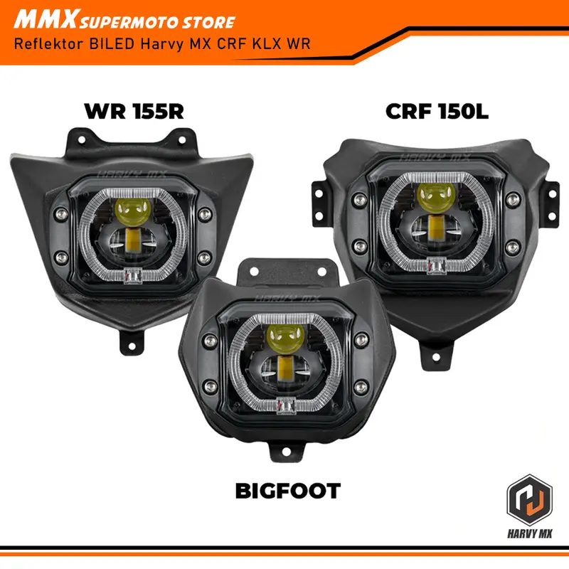 Harvy MX Reflektor Twin LED PNP CRF 150 KLX BF DT WR 155 Lampu depan Extra Bright 6