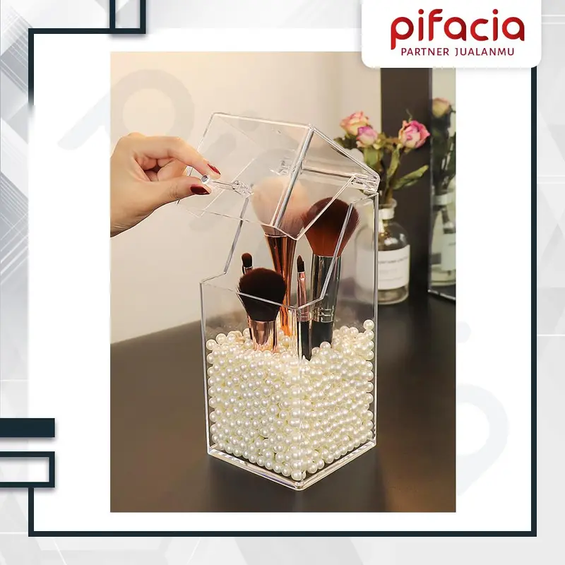 PIFACIA Tempat Kosmetik Make Up Lipstik Kotak Penyimpanan Akrilik Box Multifungsi 5