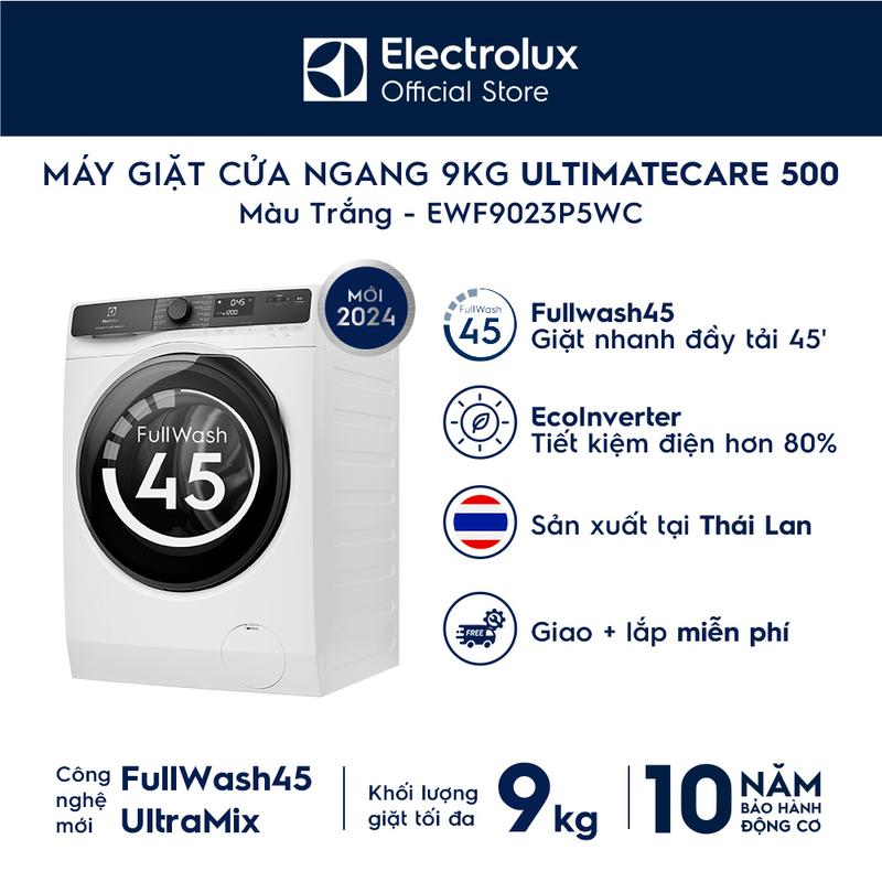 Máy giặt cửa ngang Electrolux 9kg UltimateCare 500 EWF9023P5WC EcoInverter - Giao Lắp 0Đ