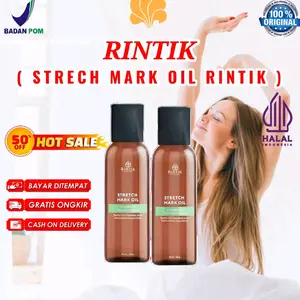 [BIG PROMO!!!] Rintik Skincare Stretch Mark Oil - Pudarkan StrecthMark Selulit Bekas Luka Mengandung Collagen Perawatan Pemudar Stretchmark ORI GRATIS ONGKIR & BPOM Penghilang Hamil Hitam