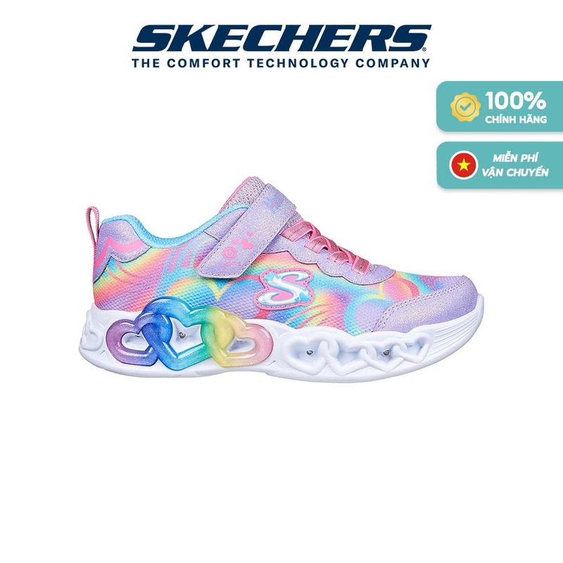 Skechers Bé Gái Giày Thể Thao Thường Ngày Infinite Heart Lights - 303750L-LVMT Sport Sneaker Kids Tập Thể Dục