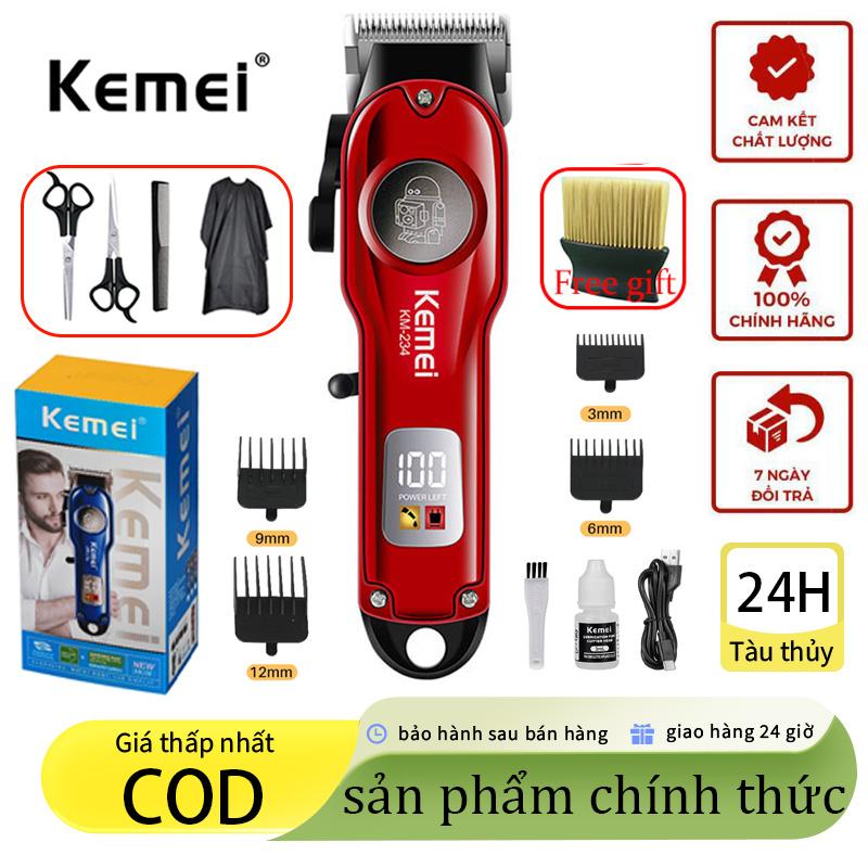 Kemei Mới Sạc Tóc USB Sạc Chuyên Nghiệp Salon Cắt Tóc KM-234 Nam Dao Cạo Màn Hình LED Tông Đơ Cạo Râu
