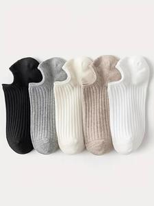 Calcetines tobilleros lisos antideslizantes para mujer, calcetines casuales que absorben la humedad, suaves, cómodos y transpirables para uso diario en todas las estaciones