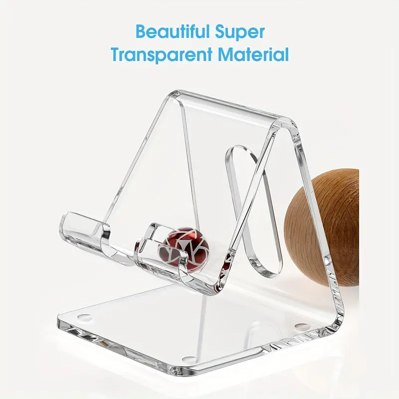 Clear Acrylic Phone Holder, 1 Count Desktop Phone Stand, Multipurpose Desk Organizer for Home Office Dormitory magnet  phone  holder 3