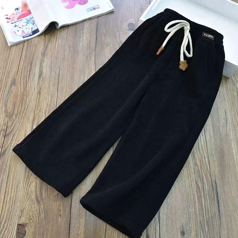 Product Introduction of Quần Ống Rộng Cho Bé Gái, Phong Cách Phương Tây, Quần Ống Đứng Vải Nhung Kẻ Đi Chơi Cho Trẻ Em, Quần Bé Gái, Mùa Xuân Và Mùa Thu, Hàng Mới Về 2024, Bán Chạy Tại Cửa Hàng 7