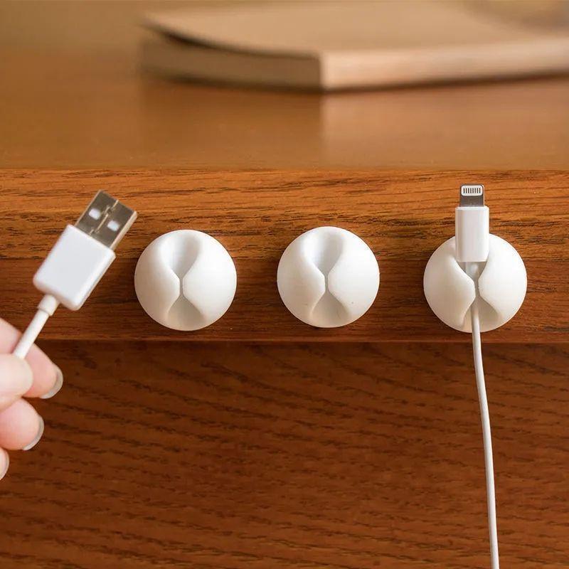 Product Introduction of [30 Days Hot Sale 9519 Pieces] Desktop Data Cable Charging Cable Organizer Mobile Phone Earphone Cable Office Bedside Wall Self-Adhesive Cable Fixer Organizer 0