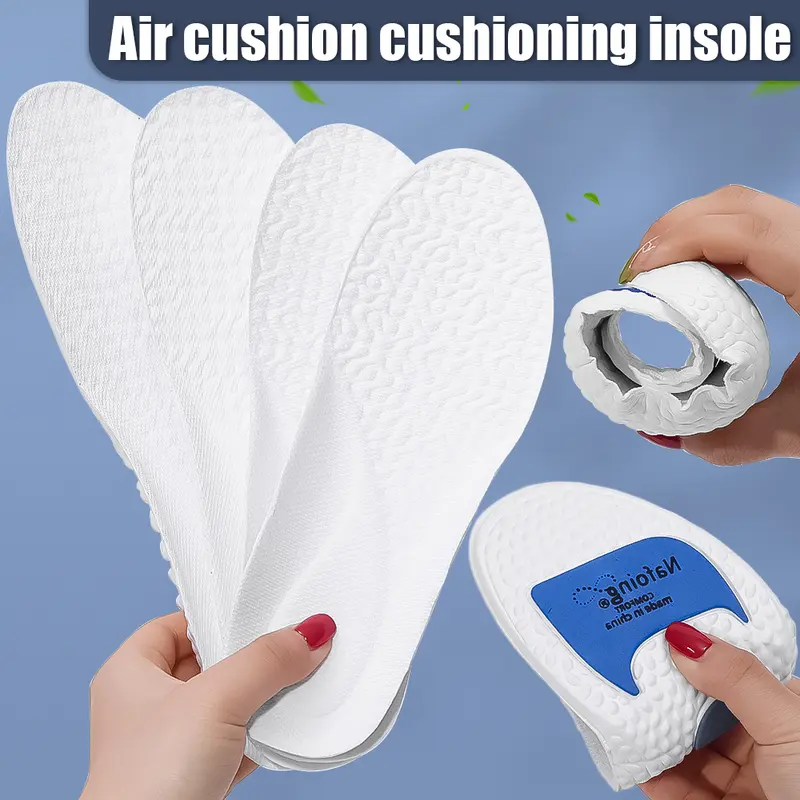Đệm lót giày bằng Memory Foam, 4D, Thích hợp cho thể thao, Đế lót giày hấp thụ sốc, Đệm chạy, thoáng khí, có độn gót chân, Chèn chân 7