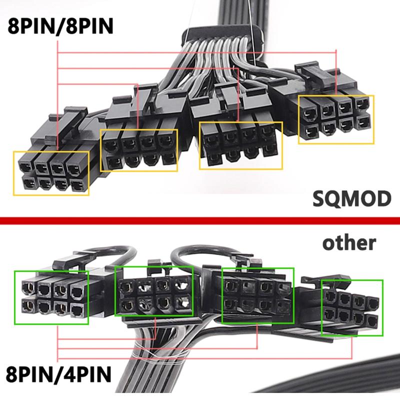 16pin New 16pin (12+4) to 4x8 PCIE5.0 Adapter Connector Cable For GPU ...