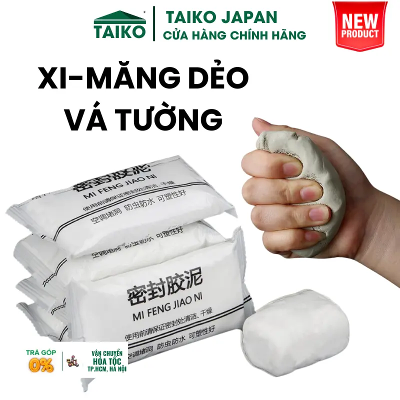 Xi Măng Dẻo Dán Tường, Trám Lỗ Điều Hòa, Keo Xi Măng Trắng Bít Lỗ Tường/ Đường ống Nước/ Khe Rãnh 0