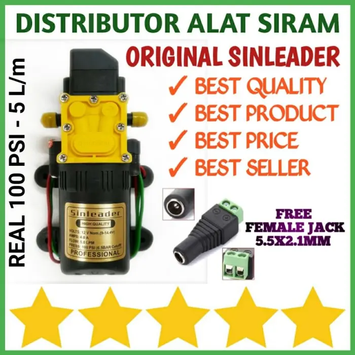 POMPA SINLEADER DC 12V SINGLE PUMP AIR CUCI MOTOR STEAM MIST NOZZLE DINAMO SPRAYER ELEKTRIK