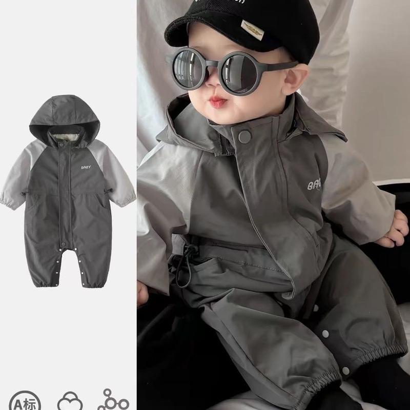 Quần Áo Trẻ Em Áo Jumpsuit Quần Siêu Dễ Thương Cho Em Bé Vào Mùa Xuân Và Mùa Thu, Áo Khoác Vỏ Sò, Thích Hợp Cho Quần Áo Bảo Hộ Lao Động Và Trang Phục Đi Làm