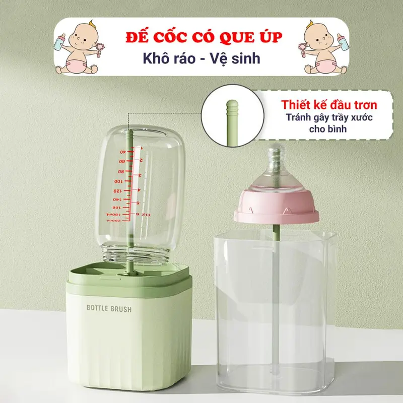 Bộ Cọ Rửa Bình Sữa Cho Bé 7 Chi Tiết Đa Năng Tiện Lợi Mang Đi Du Lịch Baby-S – SSS054 5