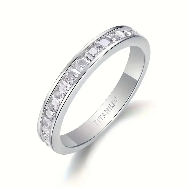 [Titanium Steel Wide Band Ring] 1pc Luxury Titanium Steel Wide Band Ring for Women, Simple Style, December Birthstone, Ideal for Daily Wear & Gifting, Perfect for Valentine'S Day, Anniversary, Christmas - All Seasons Jewelry 3