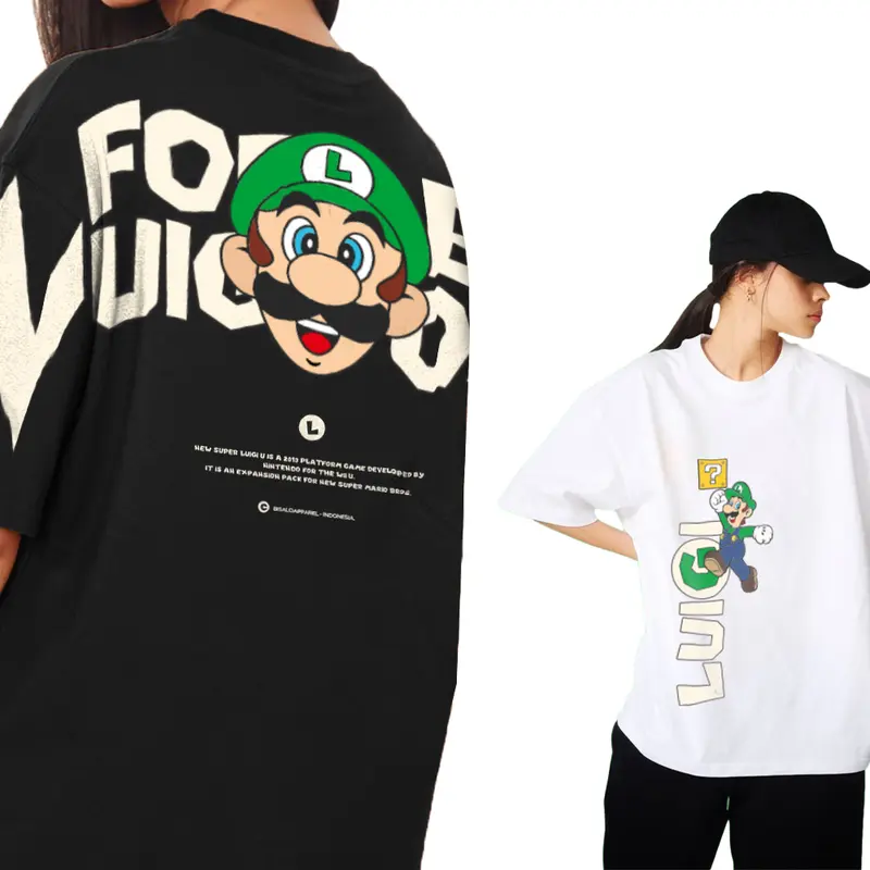 T-shirt Kaos Pria Wanita lengan pendek motif "LUI G" Combed Printing Digital Soft Distro Oblong Baju Keren bajudistro 0
