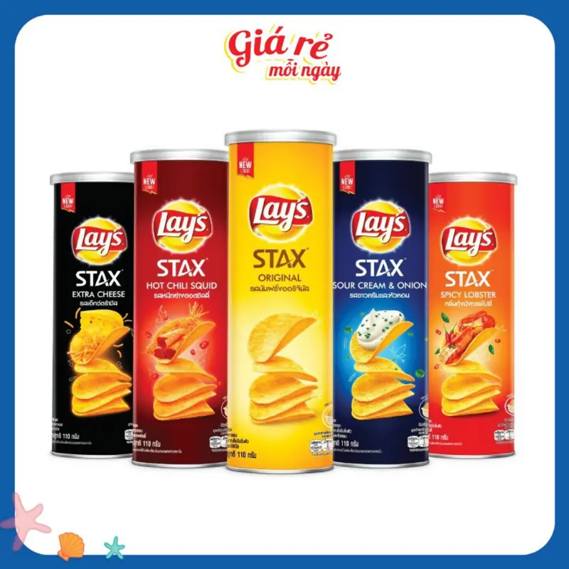 [GIẢM GIÁ SỐC] [GIẢM TÀN SHP]Bánh snack khoai tây lon Lay's Stax 1 chai