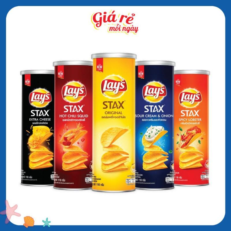   GIẢM GIÁ SỐC   GIẢM TÀN SHP Bánh snack khoai tây lon Lay's Stax 1 chai 