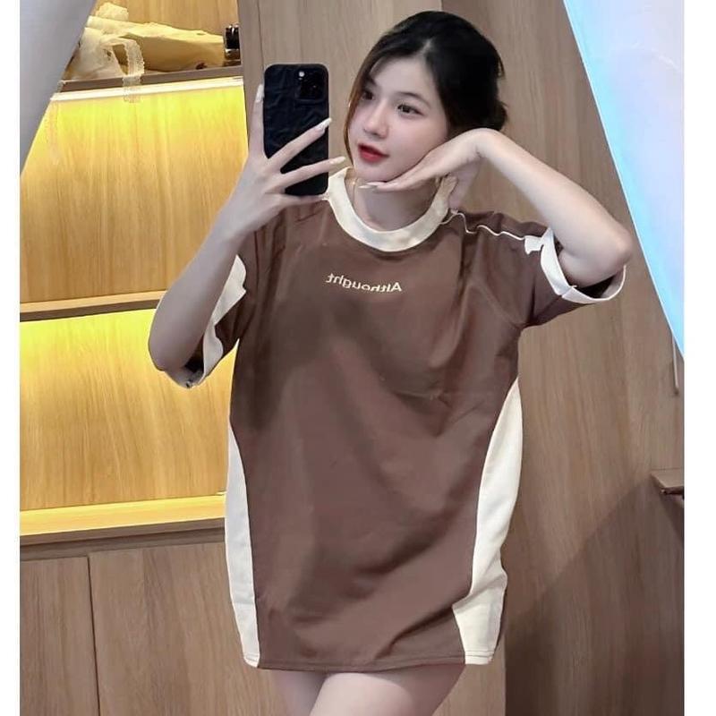 Áo thun chất cotton khô 3158 form rộng tay lỡ - althou