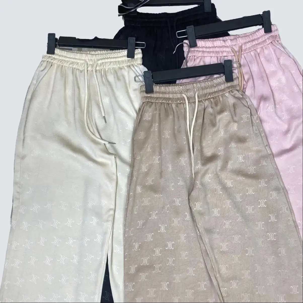 [DiTi.9093.Store] QUẦN SUÔNG LỤA 3D CHỮ X ( HÀNG ĐẸP CẠP BỌC  VIỀN ) Nữ Pants Nhung Kem