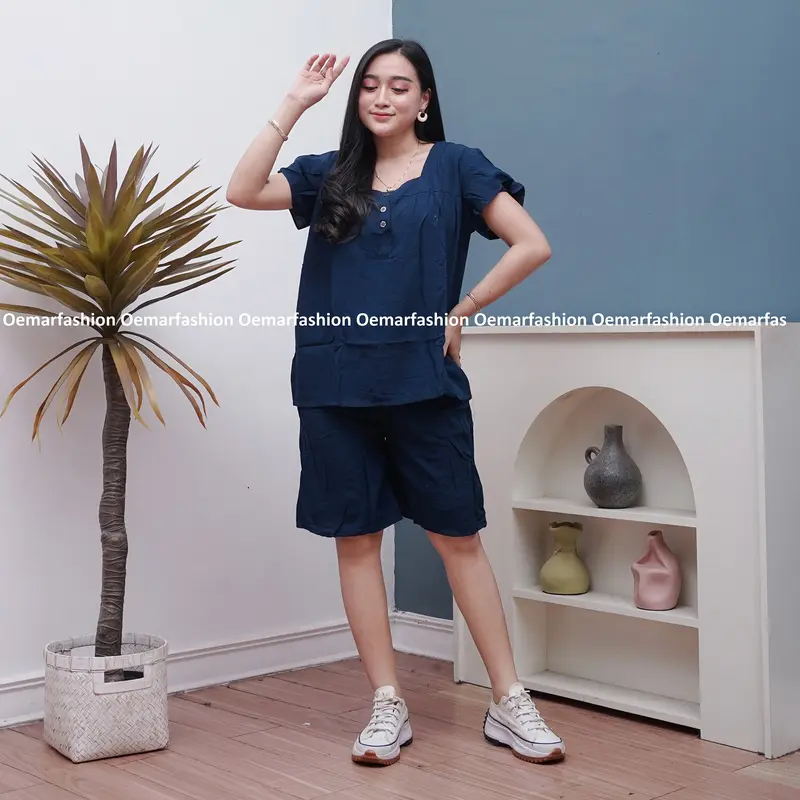 Paket Bundling 100 Rb dapat 3 Pcs Setelan Celana Pendek Busui Bahan Rayon Wanita Baju 5