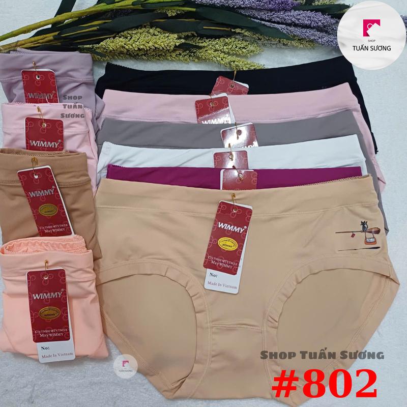 Set 5-10 Quần Lót Nữ, Mã 802, Chất Thun Lạnh, Lưng Cao, Ôm Bụng, Mềm Mịn, Co Giãn Thỏa Mái - Tết Women