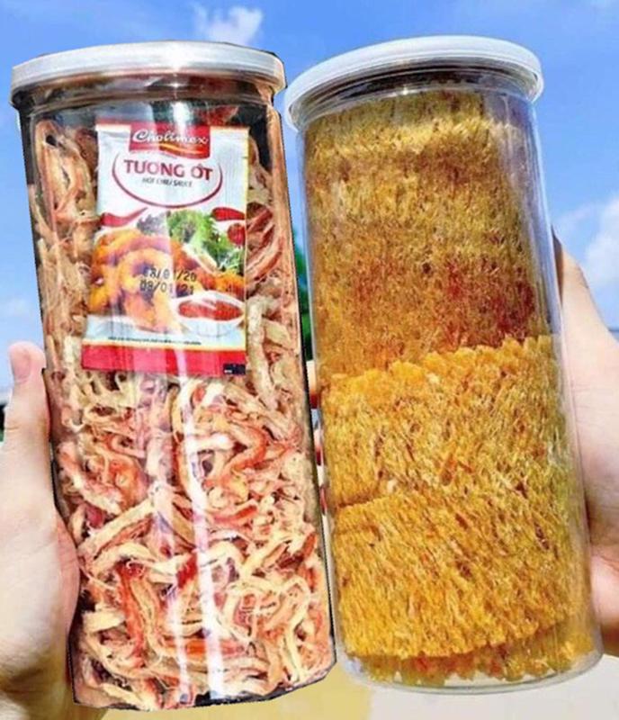 [ 2 HŨ ] MỰC HẤP NƯỚC CỐT DỪA + MỰC CÁN TẨM VỊ ĂN LIỀN FOOD LOẠI NGON