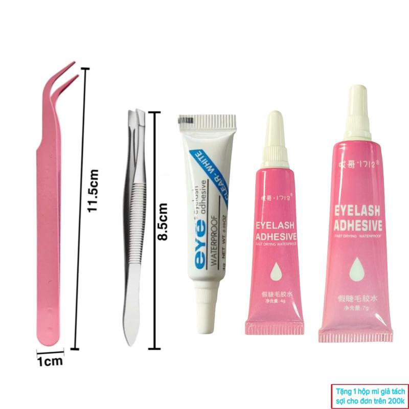Keo dán mi, keo mi giả EYE 4g và nhíp gắn mi bằng thép không gỉ