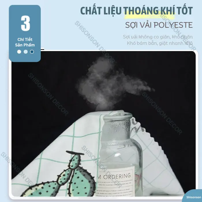 Rèm cửa dán tường Shisonson Decor 2 lớp họa tiết chống nắng, cản sáng, cản tia UV 6