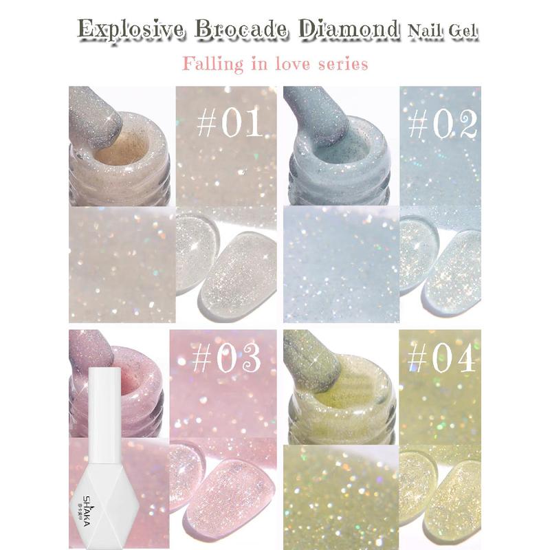 Tình Yêu Kinh Thành - gel sơn móng tay Tình Yêu Đỏ Xanh Ánh Vàng Rực Rỡ móng nghệ thuật UV Manicure SHAKA [SK41]