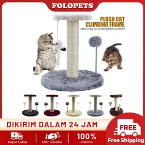 FOLOPETS Pohon Garukan Kucing 3in1 - Sisal + Kardus Tahan Lama (Dewasa & Kitten)