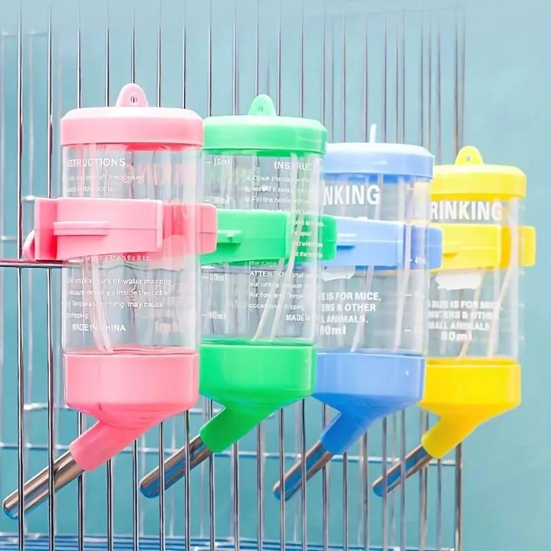 80ML Pet Water Bottle, 1 Count Small Animal Automatic Water Feeder, Pet Drinking Bottle, Pet Feeding Supplies for Hamster, Rabbit, Guinea Pig