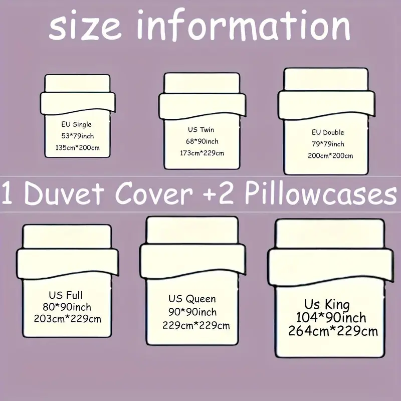 Cat Pattern Bedding Set, 3 Counts/set Including 1 Count Quilt Cover & 2 Counts Pillowcase without Filler, Soft Comfortable Bedding Set for Bedroom 1