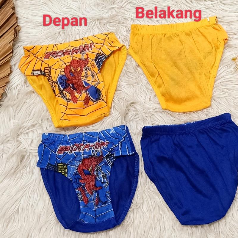 12  Pcs Celana Dalam Anak Cowok Motif Sablon Grosir 1