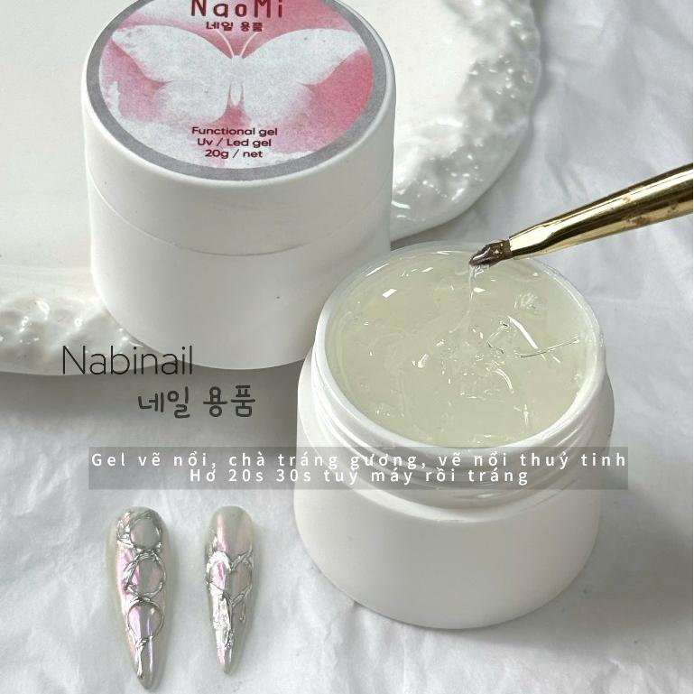 Gel Đa Năng Naomi QS , gel thuỷ tinh định hình, vẽ nổi, đính charm đá , tráng gương nổi