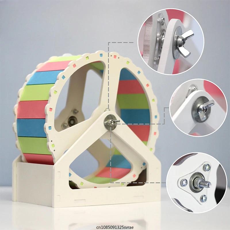 Product Introduction of Pet Hamster Sport Wheel Hamster Running Wheel Hamster Disc Exercise Wheel with Stand Funny Running Disc Toy Wheel for Hamster 1