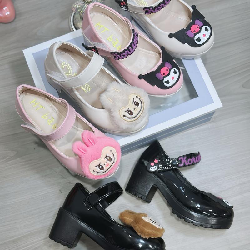Giày cao gót cho bé gái các hình gấu ngộ nghĩnh. PHOM NHỎ XEM BẢNG SIZE đế cao 4p chất liệu da mềm hàng siu nhẹ diện tết