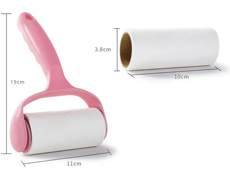 Product Introduction of Tearable Roll Paper Sticky Roller Dust Wiper Pet Hair Clothes Carpet Tousle Remover Portable Replaceable Cleaning Brush Tool 1